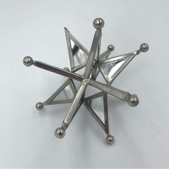 Vintage Mirrored Moravian Star 11 point 4.5” - Picture 4 of 8